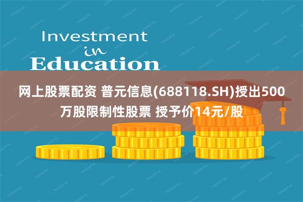 网上股票配资 普元信息(688118.SH)授出500万股限制性股票 授予价14元/股