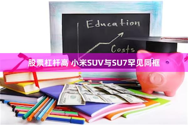 股票杠杆高 小米SUV与SU7罕见同框