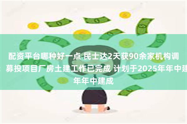 配资平台哪种好一点 民士达2天获90余家机构调研：募投项目厂房土建工作已完成 计划于2025年年中建成