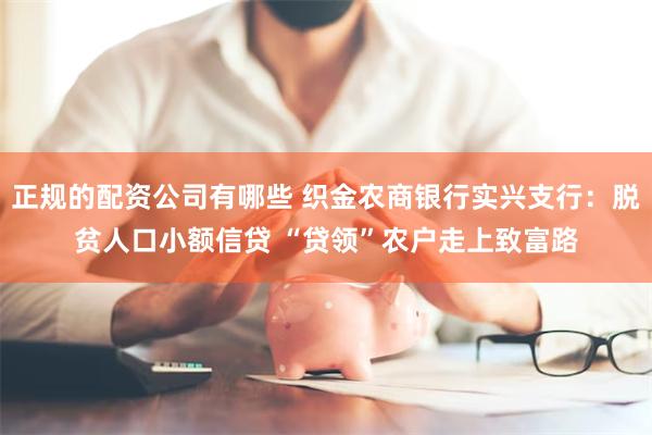 正规的配资公司有哪些 织金农商银行实兴支行：脱贫人口小额信贷 “贷领”农户走上致富路